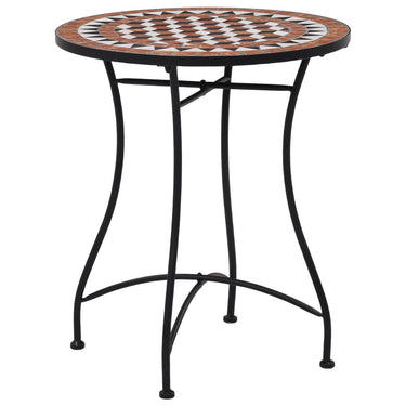 Mosaik-Bistrotisch Braun 60 cm Keramik